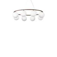 Nuura Aps - Miira 8 oval ljuskrona, brons/opal, 8 lamporNuura