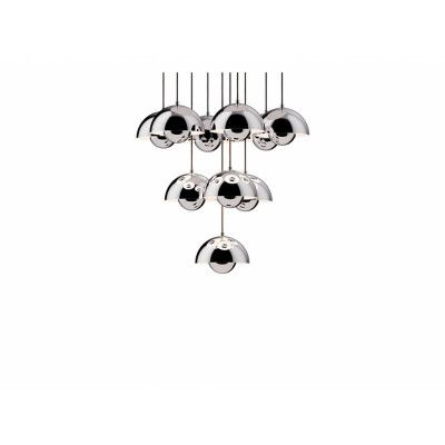 &Tradition - Flowerpot VP10 Ljuskrona Ø53 Chrome-Plated