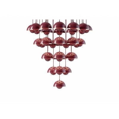 &Tradition - Flowerpot VP10 Ljuskrona Ø89 Dark Plum