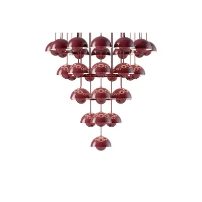 &Tradition - Flowerpot VP10 Ljuskrona Ø89 Dark Plum