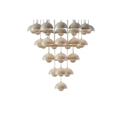 &Tradition - Flowerpot VP10 Ljuskrona Ø89 Grey Beige