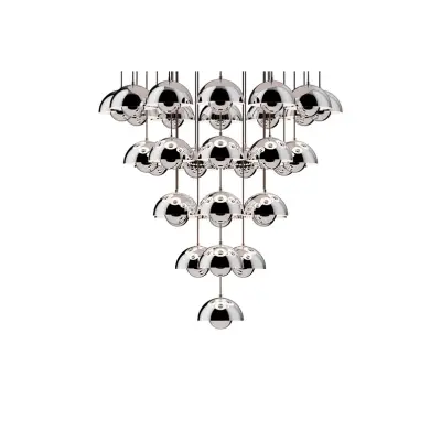 &Tradition - Flowerpot VP10 ljuskrona Ø89 krom