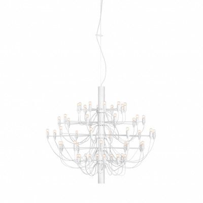 Sarfatti 2097/50 takkrona inkl. ljuskällor, Vit 100cm