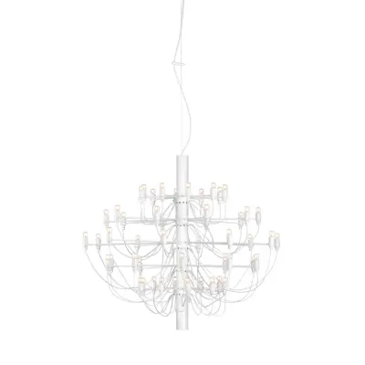 Sarfatti 2097/50 takkrona inkl. ljuskällor, Vit 100cm