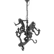 SELETTI - Monkey Chandelier Svart