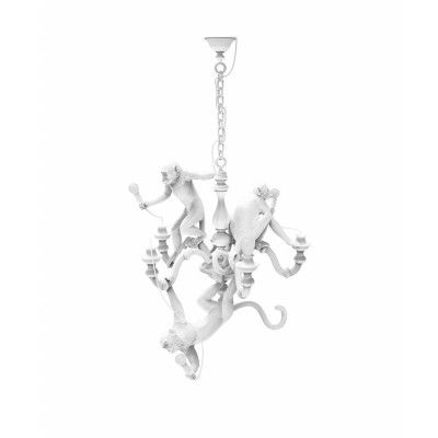 SELETTI - Monkey Chandelier Vit