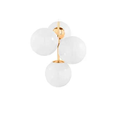 Tom Dixon - Globe Ljuskrona Mini Opal/Gold