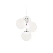 Tom Dixon - Globe Ljuskrona Mini Opal/Silver