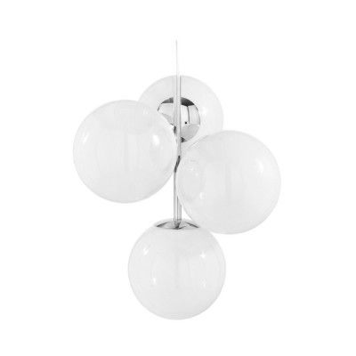 Tom Dixon - Globe Ljuskrona Mini Opal/Silver