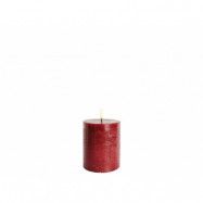 Uyuni - Blockljus LED 7,8x10,1 cm Rustic Carmine Red Lighting