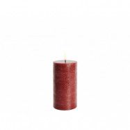 Uyuni - Blockljus LED 7,8x15,2 cm Rustic Carmine Red Lighting