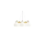 VL Ring Crown 5 ljuskrona, opal/mässing 69cm