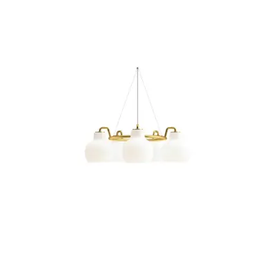 VL Ring Crown 5 ljuskrona, opal/mässing 69cm