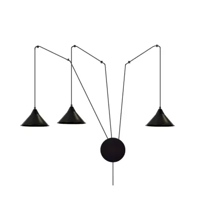 ABRAMO 3 Taklampa, Svart