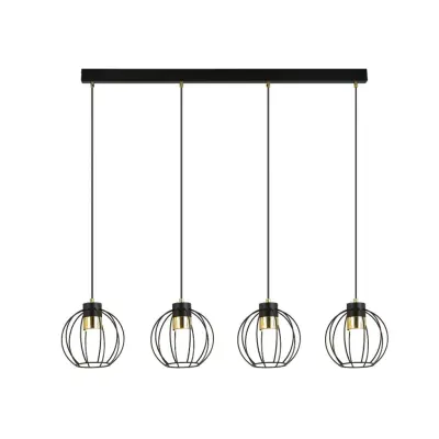 AJAX 4 Taklampa, Svart/Guld