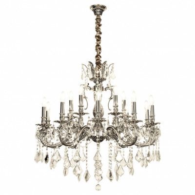 Allington Taklampa 15-arm, antiksilver 86cm