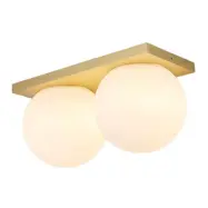 ANTIDARK - Palla C2135 LED-taklampa, mässing/opal, dimbar