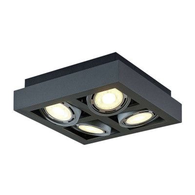 Arcchio - Ronka Square 4 Plafond Dark Grey