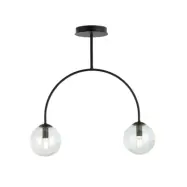 ARCHI 2 Taklampa, Svart/Transparent