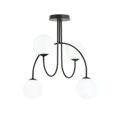 ARCHI 4A Taklampa, Svart/Vit