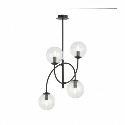 ARCHI 4B Taklampa, Svart/Transparent