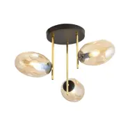 ARGO 3 Taklampa, Svart/Guld/Amber