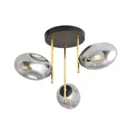 ARGO 3 Taklampa, Svart/Guld/Grafit