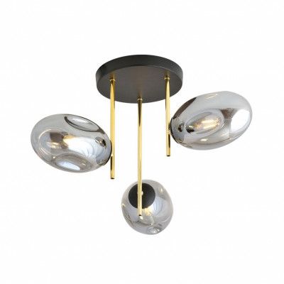 ARGO 3 Taklampa, Svart/Guld/Grafit