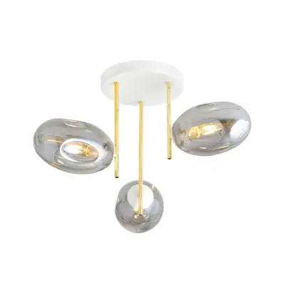 ARGO 3 Taklampa, Vit/Guld/Grafit