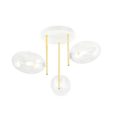 ARGO 3 Taklampa, Vit/Guld/Transparent