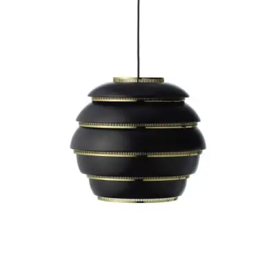 Artek - A331 Beehive Taklampa Black/Brass