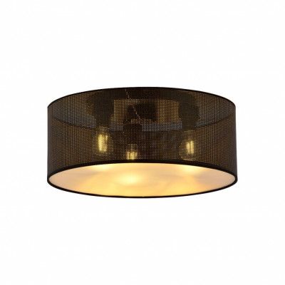 ASTON 3 Taklampa, Svart/Svart/Guld