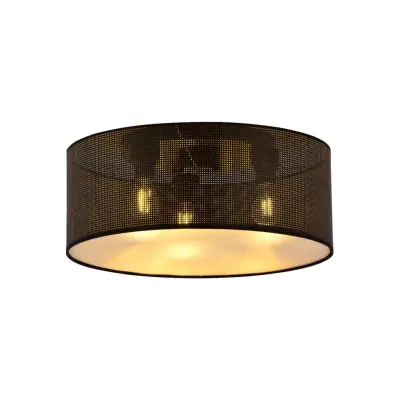 ASTON 3 Taklampa, Svart/Svart/Guld