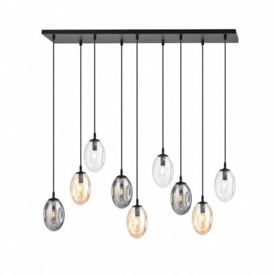 ASTRAL 9 Taklampa, Svart/Grafit/Transparent/Amber