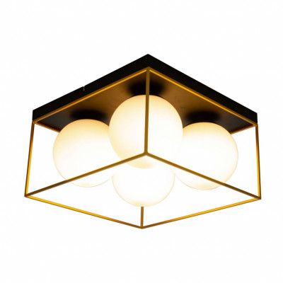 ASTRO plafond stor, svart/guld/opal