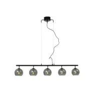 ATOM taklampa 5:a rak, svart/rök