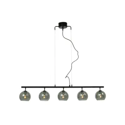 ATOM taklampa 5:a rak, svart/rök