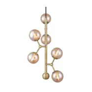 Atom Vertikal taklampa, antik mässing 45cm