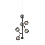 Atom Vertikal taklampa, rökgrå 45cm