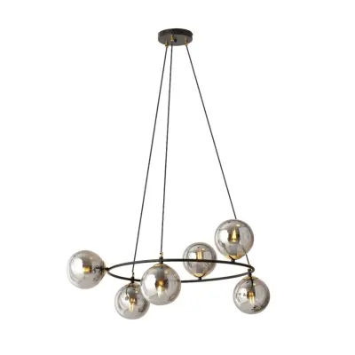 AZURA 6 Taklampa, Svart/Guld/Grafit