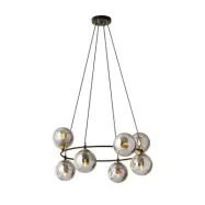 AZURA 8 Taklampa, Svart/Guld/Grafit