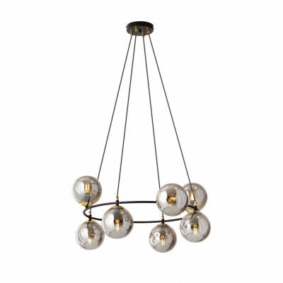 AZURA 8 Taklampa, Svart/Guld/Grafit