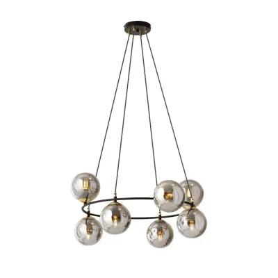 AZURA 8 Taklampa, Svart/Guld/Grafit