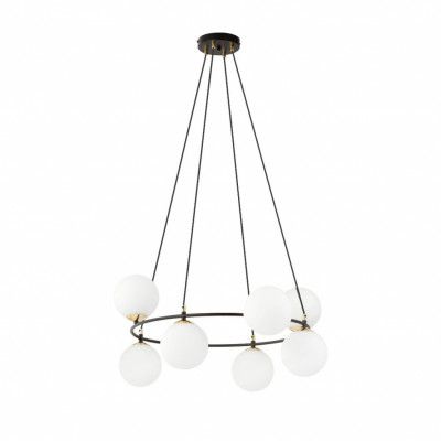 AZURA 8 Taklampa, Svart/Guld/Vit