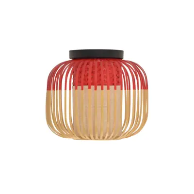 Bamboo XS taklampa, röd, Ø 27 cm - Forestier - Hall - Design - Bambu - Med en ljuskälla