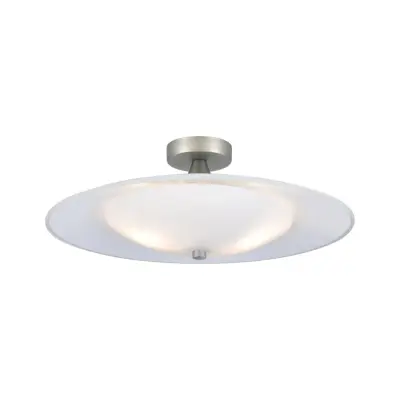 Baroni taklampa, opal, Ø 46 cm, glas, G9 – Halo Design - Vardagsrum - Med en ljuskälla