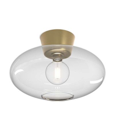 Belid - Bullo Plafond XL Ø38 Brass/Clear