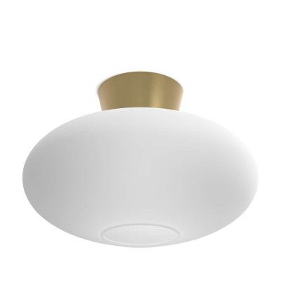 Belid - Bullo Plafond XL Ø38 Brass/Opal
