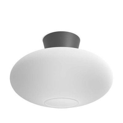 Belid - Bullo Plafond XL Ø38 Oxid Grey/Opal