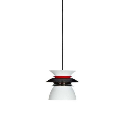 Belid - Diablo Taklampa Ø165 Matt Black/Glossy Red